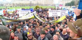 Proteste la Cotroceni pentru plata subvențiilor
