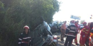 Accident grav la Pădurea Sarului. Trei autoturisme implicate, şase persoane rănite