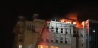 FOTO Incendiu la spital. Pacienţi evacuaţi