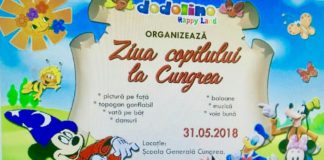Copilăria, serbată la Cungrea cu mascote și animatori