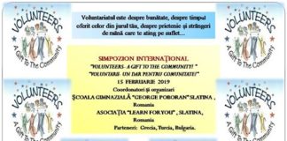 Simpozion și concurs internațional la o școală din Slatina, cu parteneri din Turcia, Grecia și Bulgaria