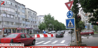 Sens giratoriu într-o importantă intersecție din Slatina