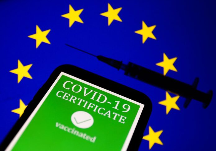 European Union COVID-19 Certificate Photo Illustrations, Krakow, Poland - 29 Apr 2021