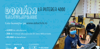 Calculatoare donate pentru 13 școli din Olt prin Dăm Click pe România