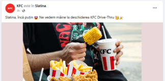 KFC deschide MÂINE la Slatina primul restaurant propriu de tipul Drive-Thru din regiune
