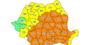 Cod Roșu de caniculă și Cod Portocaliu de instabilitate atmosferică și vijelii