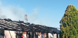 FOTO-VIDEO/ Incendiu puternic la Pârșcoveni
