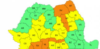Oltul, sub cod portocaliu de instabilitate atmosferică. Ploi torențiale, vijelie și grindină