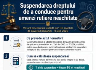 S-a publicat metodologia: permis de conducere SUSPENDAT pentru neplata amenzii!